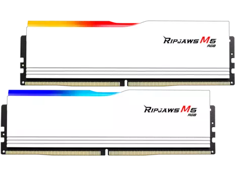 Комплект памяти DDR5 DIMM 96Gb (2x48Gb), 6400MHz, CL32, 1.35V, G.Skill RIPJAWS M5 RGB (F5-6400J3239F48GX2-RM5RW) Retail