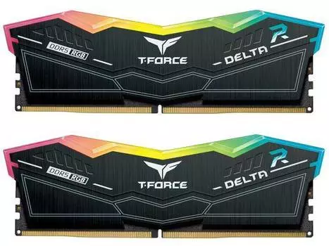 Комплект памяти DDR5 DIMM 96Gb (2x48Gb), 6800MHz, CL36, 1.4V, Team Group, T-Force Delta RGB Black (TG_FF3D596G6800HC36DDC01) Retail