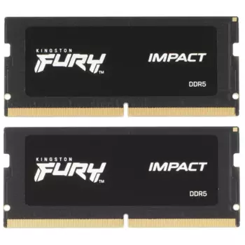 Комплект памяти DDR5 SODIMM 32Gb (2x16Gb), 5600MHz, CL40, 1.1 В, Kingston, FURY Impact Black (KF556S40IBK2-32) Retail