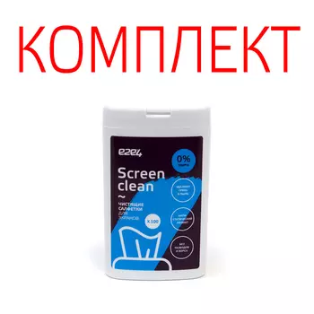Комплект салфеток влажных 100шт. для экранов OT-WET-SC-100 e2e4, 10шт