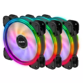 Комплект вентиляторов Alseye HALO 4.0 KIT, 120 мм, 2000rpm, 35.2 дБ, 6-pin, 3шт, черный, ARGB подсветка (AS.04.02.0030)