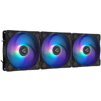 Комплект вентиляторов Arctic Cooling ARCTIC P14 PWM PST A-RGB, 140 мм, 1900rpm, 22.5 дБ, 4-pin PWM PST + 3-pin 5V ARGB, 3шт, черный, ARGB подсветка (ACFAN00257A)