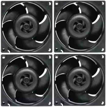 Комплект вентиляторов Arctic Cooling S8038-10K, 80 мм, 10000rpm, 4-pin, 4шт, черный (ACFAN00291A)