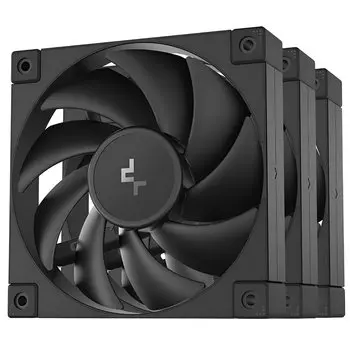 Комплект вентиляторов Deepcool FD12-3 IN 1, 120 мм, 2050rpm, 27.6 дБ, 4-pin PWM, 3шт, черный (R-FD12-BKNPN3-G)