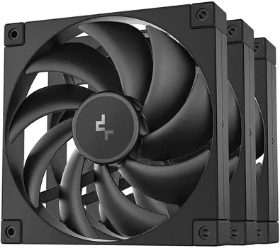 Комплект вентиляторов Deepcool FD14-3 IN 1, 140 мм, 1650rpm, 25.6 дБ, 4-pin PWM, 3шт, черный