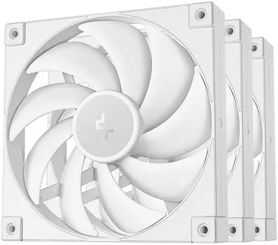 Комплект вентиляторов Deepcool FD14 WH-3 IN 1, 140 мм, 1650rpm, 25.6 дБ, 4-pin PWM, 3шт, белый