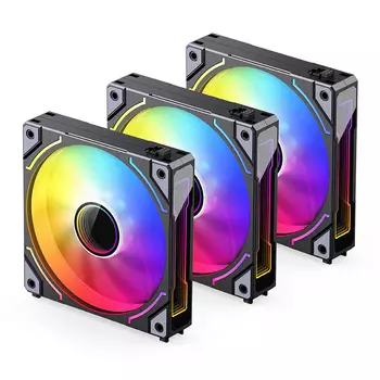 Комплект вентиляторов JONSBO ZH-120B(3 in 1), 120 мм, 1500rpm, 29.3 дБ, 4-pin, 3шт, ARGB (CL_JB_ZH-120B_(3 in 1))