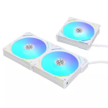 Комплект вентиляторов Lian Li UNI Fan AL120 V2, 120 мм, 2000rpm, 28.7 дБ, 4-pin PWM, 3шт, белый, ARGB подсветка (G99.12ALV23W.R0)