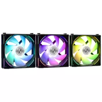 Комплект вентиляторов Lian Li UNI Fan ALV2 120, 120 мм, 2000rpm, 28.7 дБ, 4-pin, 3шт, черный, ARGB подсветка (G99.12ALV23B.00)
