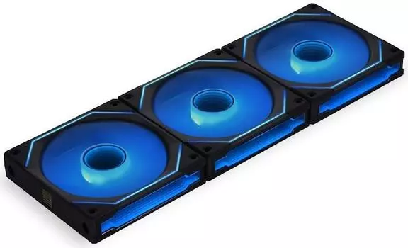Комплект вентиляторов Lian Li UNI Fan IN 120 Triple, 120 мм, 2100rpm, 29 дБ, 7-pin, 3шт, черный, ARGB подсветка (G99.12SLIN3B.00)