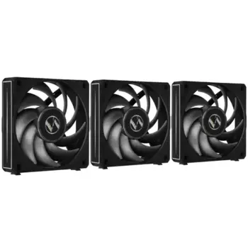 Комплект вентиляторов Lian Li UNI Fan P28 120 Black, 120 мм, 2600rpm, 32.1 дБ, 4-pin PWM, 3шт, черный (G99.12P283B.R0)