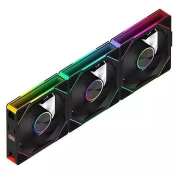 Комплект вентиляторов PentaWave PF-U12BS, 120 мм, 2200rpm, 29.6 дБ, 4-pin, 3шт, черный, RGB подсветка (PF_U12BS_ЗP)