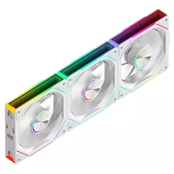 Комплект вентиляторов PentaWave PF-U12WS, 120 мм, 2200rpm, 29.6 дБ, 4-pin, 3шт, белый, RGB подсветка (PF_U12WAS_ЗP)