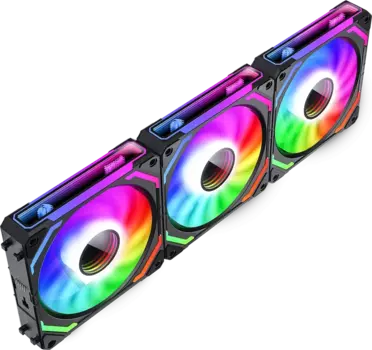 Комплект вентиляторов Redragon GC-F012, 120 мм, 2000rpm, 6-pin, 3шт, черный, ARGB подсветка (72266)