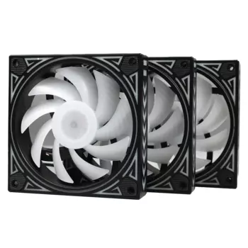 Комплект вентиляторов TESLA RGB 120-GD3, 120 мм, 1200rpm, 21 дБ, 3-pin+4-pin Molex, 3шт, черный, RGB подсветка (TSL-120-GD3)