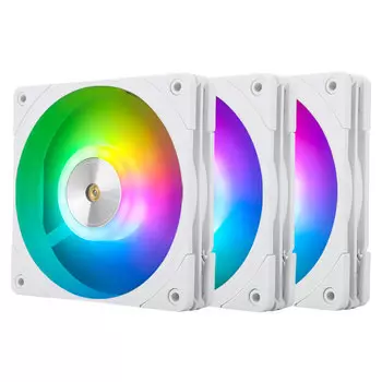 Комплект вентиляторов Thermalright TL-B12W-S, 120 мм, 2150rpm, 28.1 дБ, 4-pin PWM, 3шт, белый, ARGB подсветка (TL-B12W-S.3P)