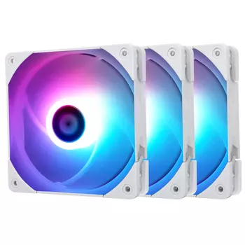 Комплект вентиляторов Thermalright TL-C12CW-S, 120 мм, 1550rpm, 25.6 дБ, 4-pin PWM, 3шт, белый, ARGB подсветка (TPTL_C12CW_S_3pcs)
