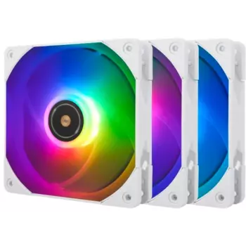 Комплект вентиляторов Thermalright TL-E12W-S, 120 мм, 1500rpm, 24.5 дБ, 4-pin PWM, 3шт, белый, ARGB подсветка (TPTL_E12W_S_3pcs)