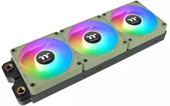 Комплект вентиляторов Thermaltake CT120 EX Sync Matcha Reverse ARGB, 120 мм, 2000rpm, 31.2 дБ, 4-pin PWM, 3шт, зеленый, ARGB подсветка (CL-F198-PL12MG-A)