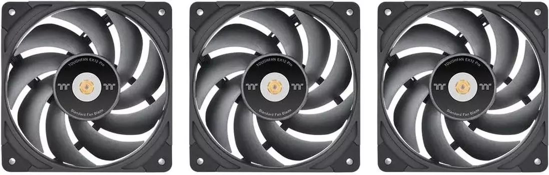 Комплект вентиляторов Thermaltake TOUGHFAN EX14 Pro, 140 мм, 2000rpm, 34.1 дБ, 4-pin, 3шт, черный (CL-F172-PL14BL-A)