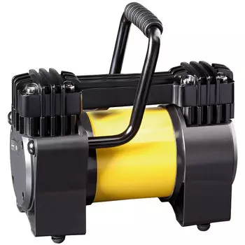 Компрессор автомобильный Качок К90X2C, 57л/мин, 10 атм, в гнездо прикуривателя, желтый