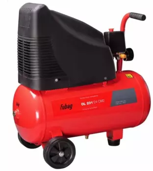 Компрессор воздушный Fubag OL231/24CM2, 1.5 кВт, 7.9 атм, 230л/мин, 220В, 24 л, безмасляный, электрический, поршневой, коаксиальный (прямой) (29838376)
