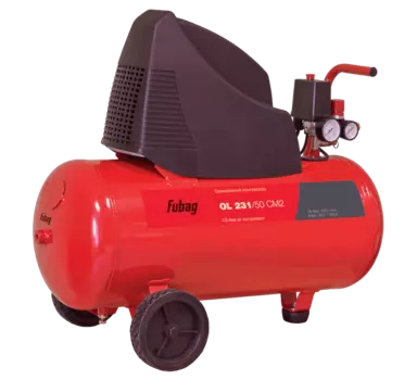 Компрессор воздушный Fubag OL231/50CM2, 1.5 кВт, 7.9 атм, 230л/мин, 220В, 50 л, безмасляный, электрический, поршневой, коаксиальный (прямой) (29838377)