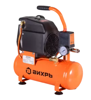Компрессор воздушный ВИХРЬ КП-165/10, 950 Вт, 7.9 атм, 165л/мин, 220В, 10 л, безмасляный, электрический, поршневой, коаксиальный (прямой) (74/3/19)