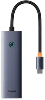 Концентратор Baseus BS-OH108, 4xUSB 3.0, серый (B0005280A813-03)