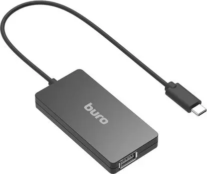 Концентратор BURO BPH-C-1730, 4xUSB 2.0, черный (BU-USBC-HUB-4U21)