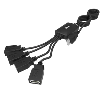 Концентратор Ritmix CR-2405, 4xUSB 2.0, черный (15119259)