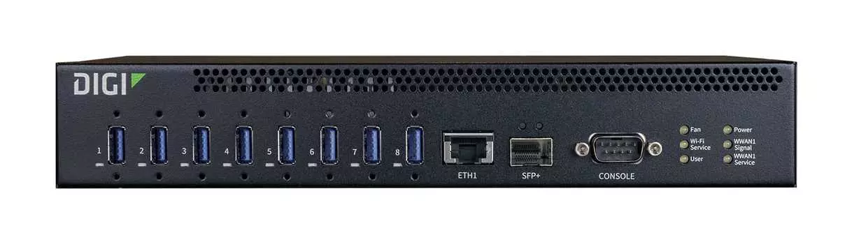 Концентратор сетевой DIGI AnywhereUSB 8 Plus, 10GLAN, SFP+, 8xUSB 3.1, черный (AW08-G300)
