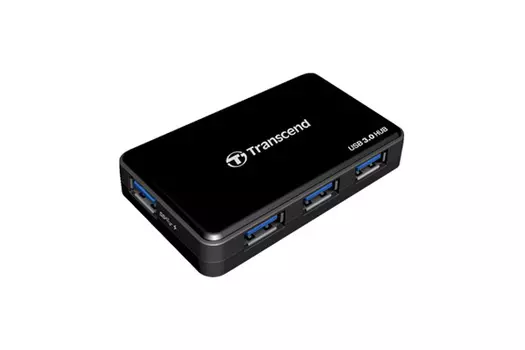 Концентратор Transcend TS-HUB3K, 4xUSB 3.0, блок питания, черный