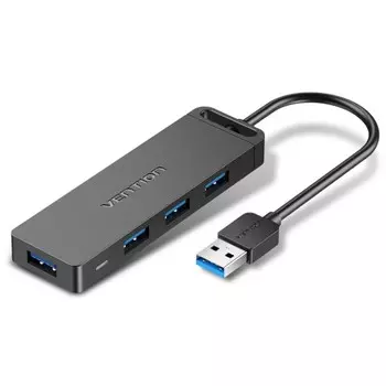 Концентратор Vention, 4xUSB 3.0, черный (CHLBB)