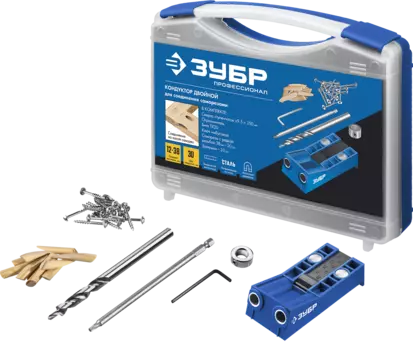 Кондуктор для сверл Зубр Профессионал 30091, в кейсе (30091)