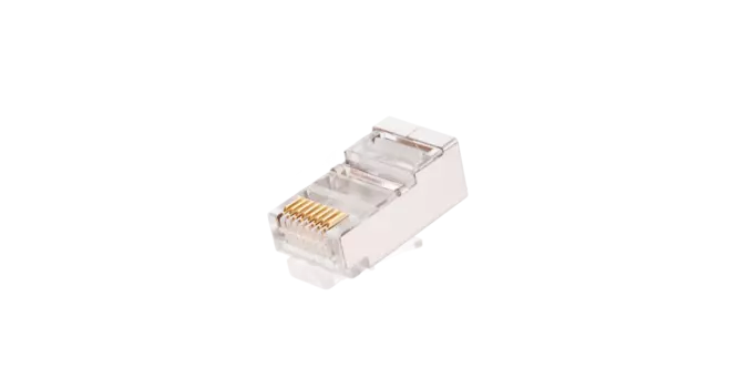 Коннектор RJ-45 8P8C категория 5e, экранированный, 100 шт., NIKOMAX (NMC-RJ88RZ50SD1-100)
