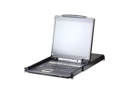 Консоль KVM (КВМ) ATEN CL5708IM, 8-ПК, VGA до 1920x1200, LCD 17" 1280x1024, встроенная клавиатура, TouchPad (CL5708IM-ATA-RG)