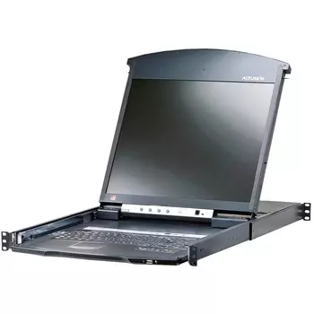 Консоль KVM (КВМ) ATEN KL1516AIM, 16-ПК, VGA до 1600x1200, LCD 17" 1600 x1200, клавиатура USB+PS/2, мышь USB+PS/2 (KL1516AIM-AXA-RG)
