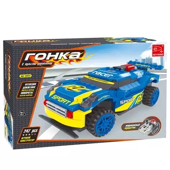 Конструктор KEYIXING "Гонка с пультом управления: Спортивная тачка", деталей: 247 (K-20211)