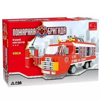 Конструктор KEYIXING "Пожарная бригада: Пожарный расчёт", деталей: 309 (K-21601)