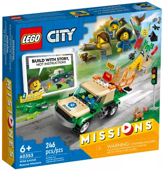 Конструктор LEGO City Миссии по спасению диких животных, деталей: 246 (60353)