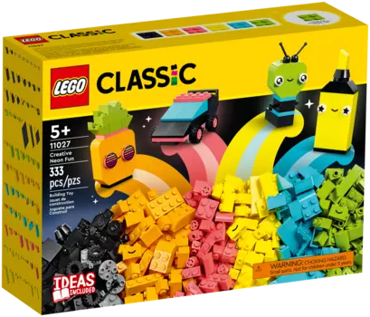 Конструктор LEGO Classic Творческое неоновое веселье, деталей: 333 (11027)