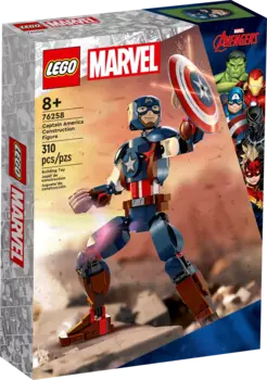 Конструктор LEGO Marvel Сборная фигурка Капитана Америки, деталей: 310 (76258)