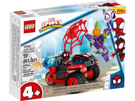 Конструктор LEGO Marvel Spiderman Майлз Моралес: техно-трайк Человека-Паука, деталей: 59 (10781)