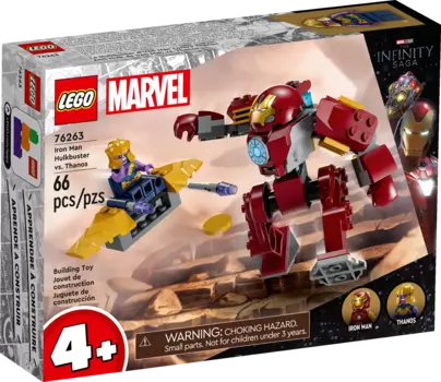 Конструктор LEGO Marvel Железный Человек Халкбастер против Таноса, деталей: 66 (76263)
