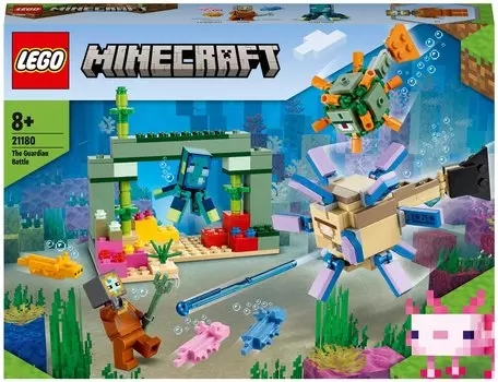 Конструктор LEGO Minecraft Битва со стражем, деталей: 255 (21180)