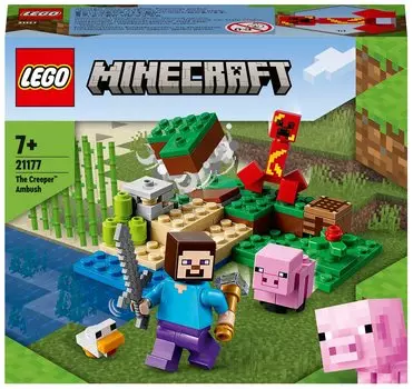 Конструктор LEGO Minecraft Засада Крипера, деталей: 72 (21177)