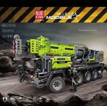 Конструктор MOULD KING Green Electric Mechanical Crane Ultimate 42009, деталей: 2819 (17035)