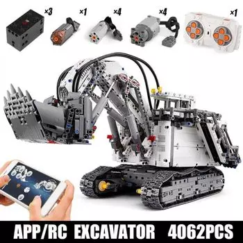 Конструктор MOULD KING Liebherrs R9800 Terex RH400 Mining Excavator, деталей: 4062 (13130)