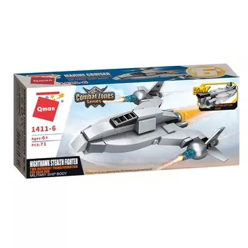 Конструктор Qman "Боевая зона: Сверхзвуковой самолёт 2 в 1", деталей: 71 (C1411-6)